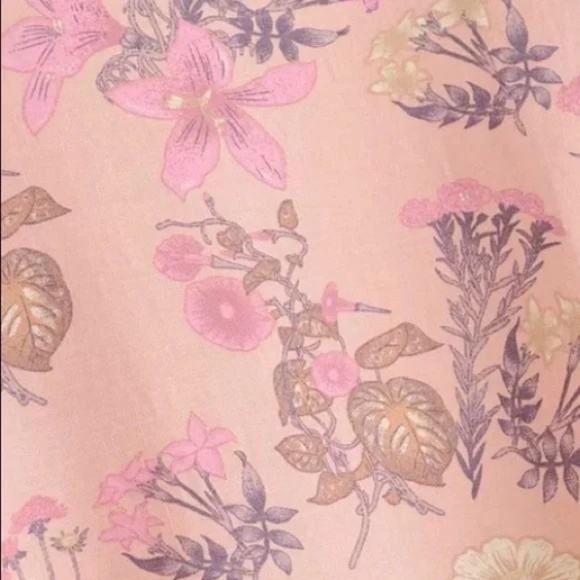 Pink Festival Bohemian Flower Floral Boho Printed Short Kimono Robe Tunic Wrap - Picture 10 of 14